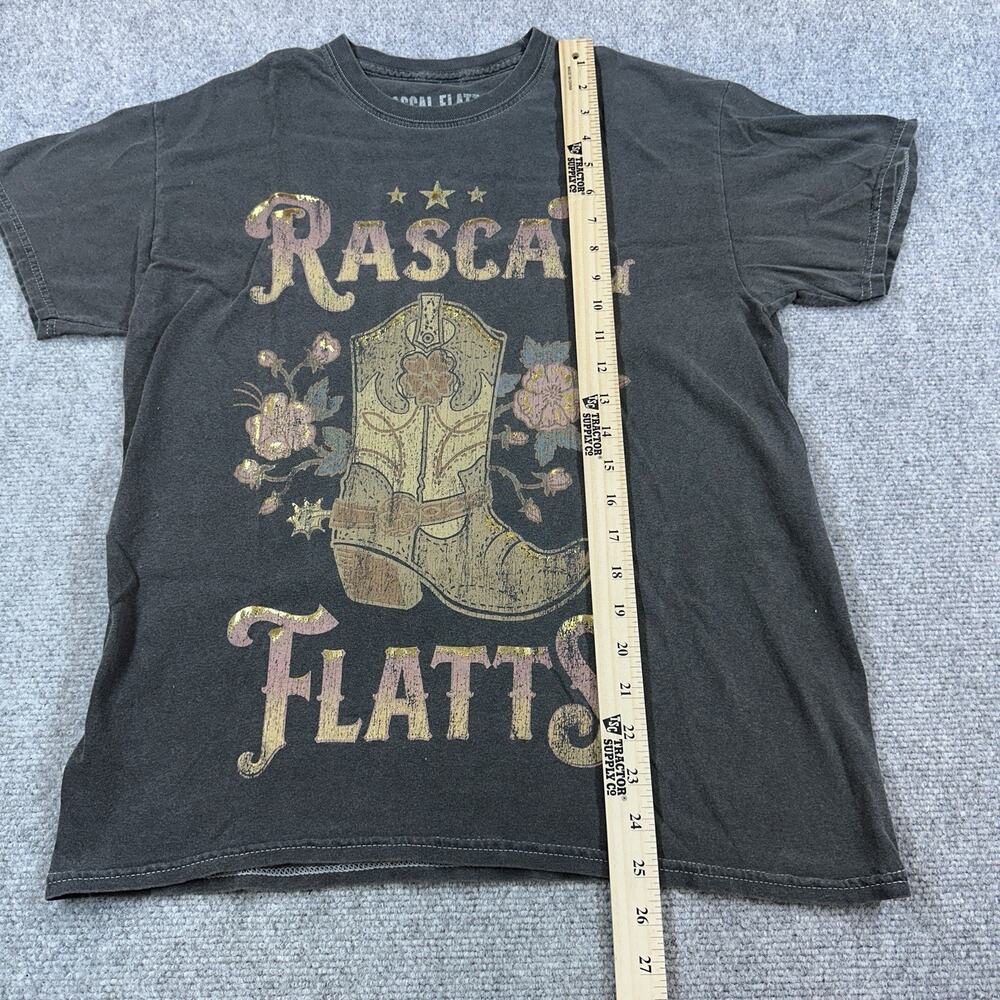 Rascal Flatts Band T Shirt Gray Distressed Graphic Tee Country Music S/M - Picture 2 of 5